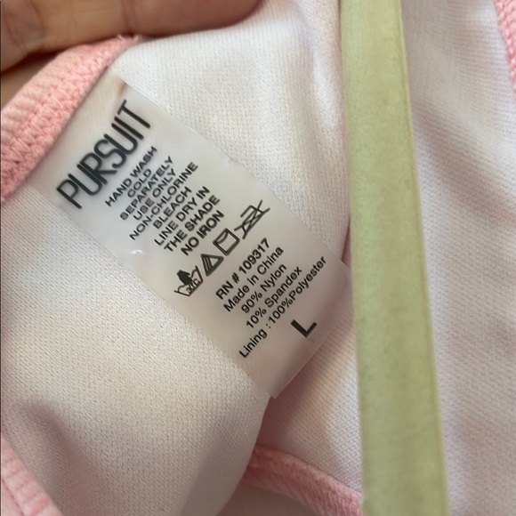 Pursuit | Pink Ribbed Bikini Set Size Large - Picture 10 of 10